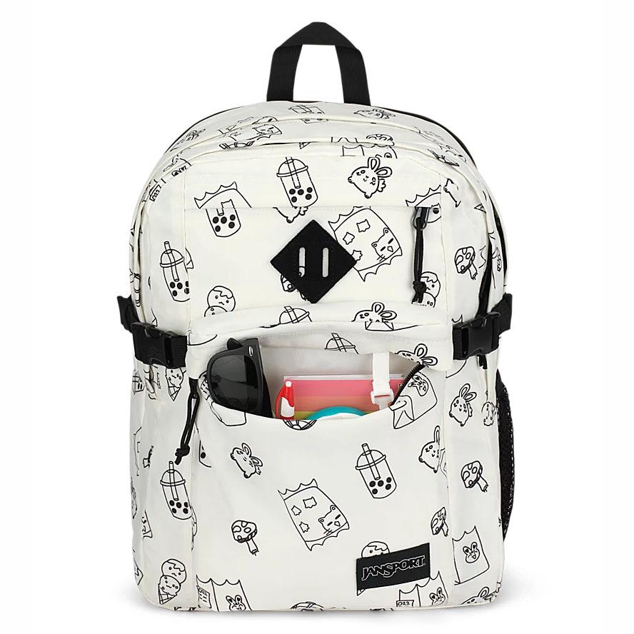 Sac à Dos Scolaire JanSport Main Campus Blanche | FDI-51951476